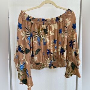 Off the shoulder floral blouse size M